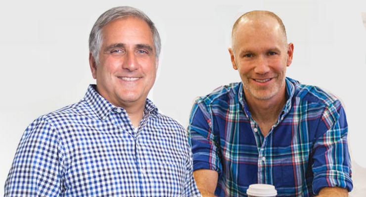 Dave Burwick (left, photo by Todd Johnson via BizJournals) and Doug Zell (right, photo by Erica Gannett via TimeOut)