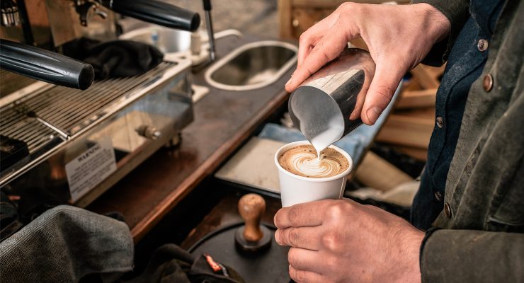 bearded barista steampunk coffee roasters edinburgh scotland uk smith and gertrude leith market coffee bike sprudge