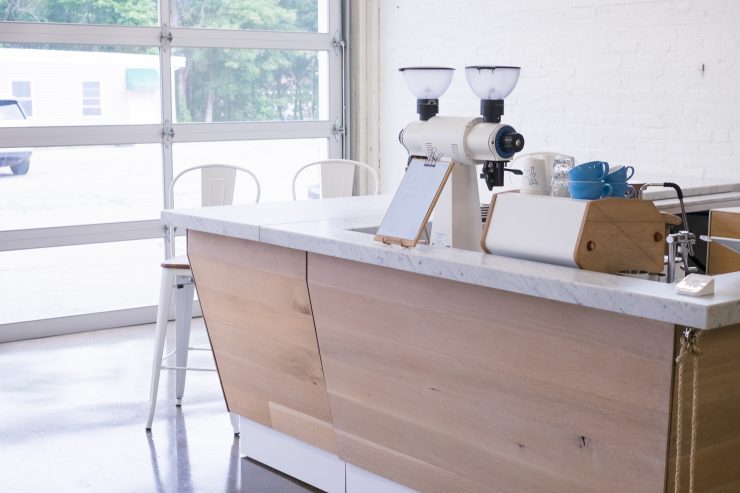 build-outs of summer little wolf coffee roaters ipswish massachusetts roastery cafe catering sprudge