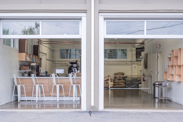 build-outs of summer little wolf coffee roaters ipswish massachusetts roastery cafe catering sprudge