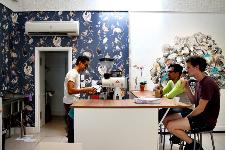 two kids coffee south pasadena california cafe SPACE art gallery gotham coffee roasters sprudge