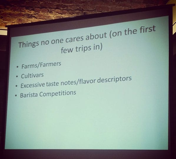 A slide from Verve Coffee's Trubaca's presentation.