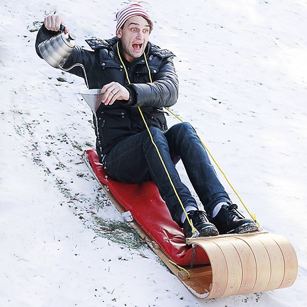 "Kone Toboggan" -- In fifth place with 156 points, this entry comes from Ian P. Bailey of Vermont. We loved this shot's composition and sense of mirth, and came back to it repeatedly as a top-five favorite. 