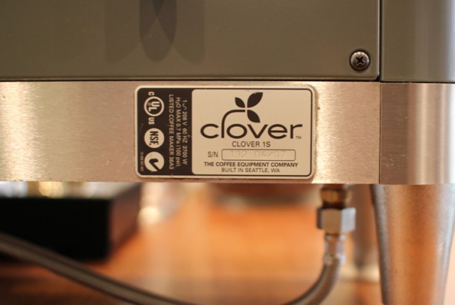 Photograph of an original Clover Brewer tag in the wild.