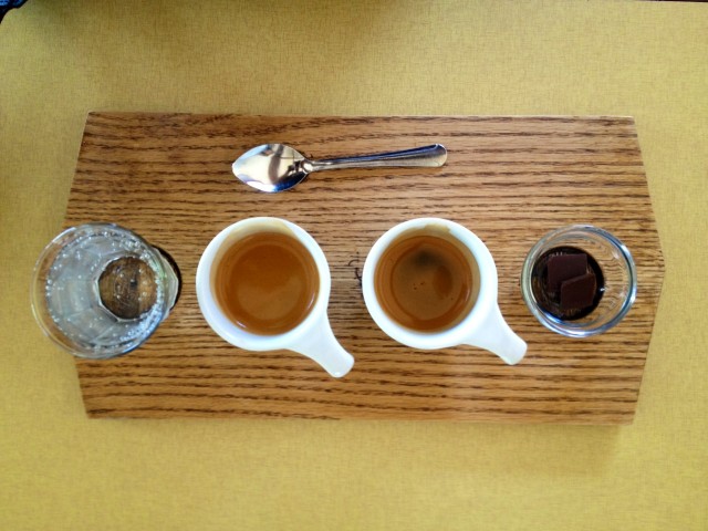 Espresso flight at Either/Or.