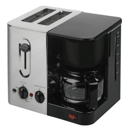 combination toaster and coffee pot