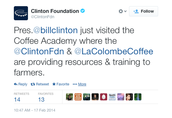 clinton-foundation-tweet-la-colombe-coffee