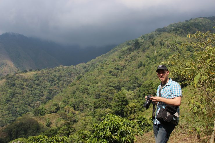 Saint Frank owner Kevin Bohlin at Finca El Cerro of the Cresones Micro-Mill in Costa Rica.