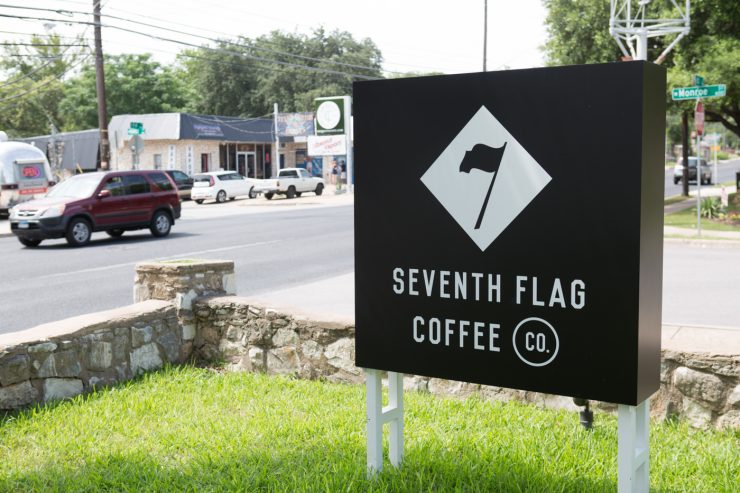 Seventh Flag Coffee-Front Sign 1