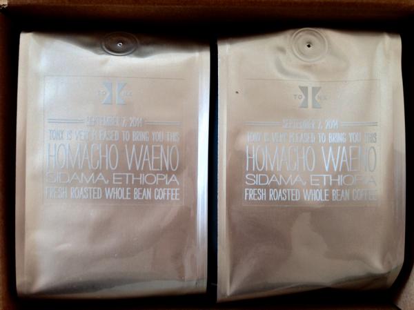 The final shipment of Tonx-branded coffee. (Image via @mattbuchanan on the Twitter)