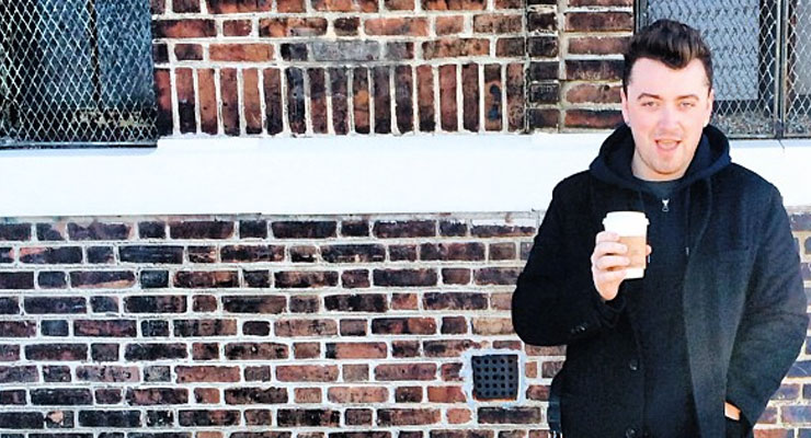 Sam Smith is like really talented and really handsome and likes coffee and we like coffee. (Photo via Instagram)