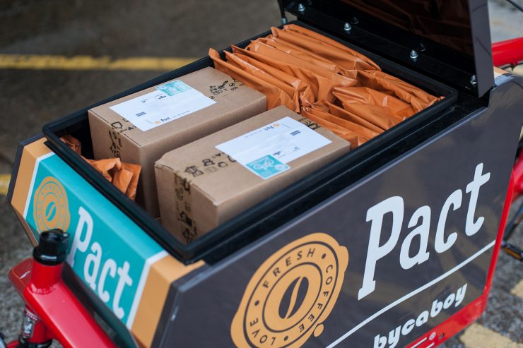 pact coffee bycaboy cyclers courier central london united kingdom delivery sprudge