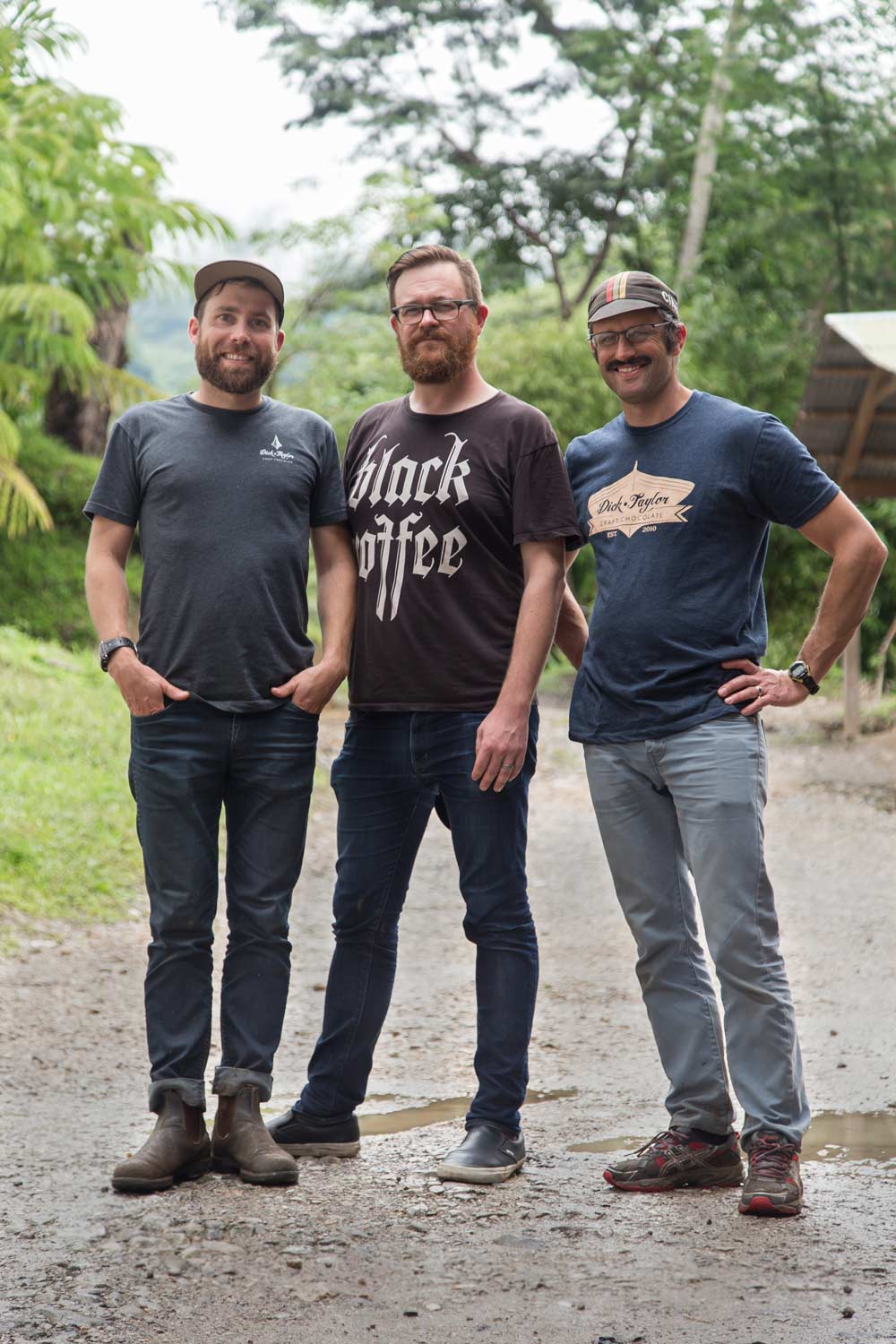 dustin taylor stephen vick and adam dick at finca chimelb