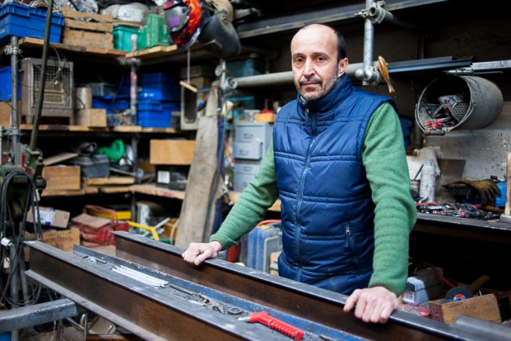david guillon paris la claque hexagone cafe welding craftsman metal work wood coffee sprudge