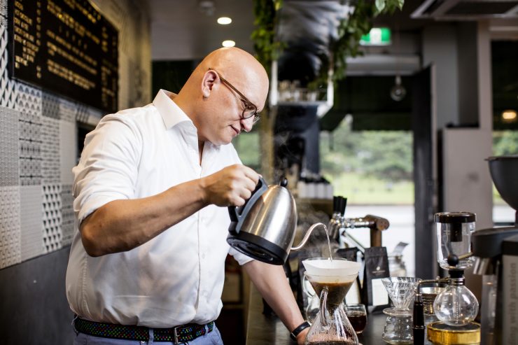 Cosimo Libardo, Tobys Estate ?Managing Director photographed at the Chippendale cafe in Sydney, Australia. 8/4/2016 Photo Credit James Horan