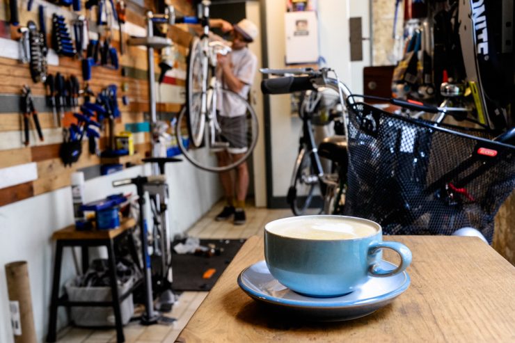 la chouette paris france bicycle shop cafe belleville coffee sprudge
