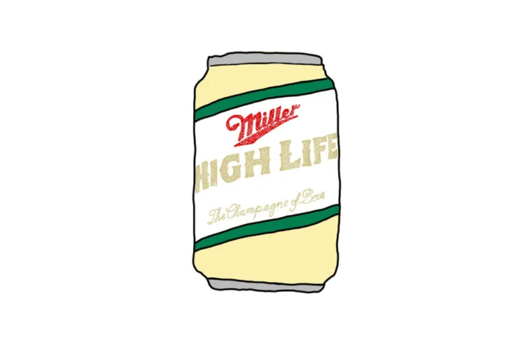 Illustration of a Miller High Life can