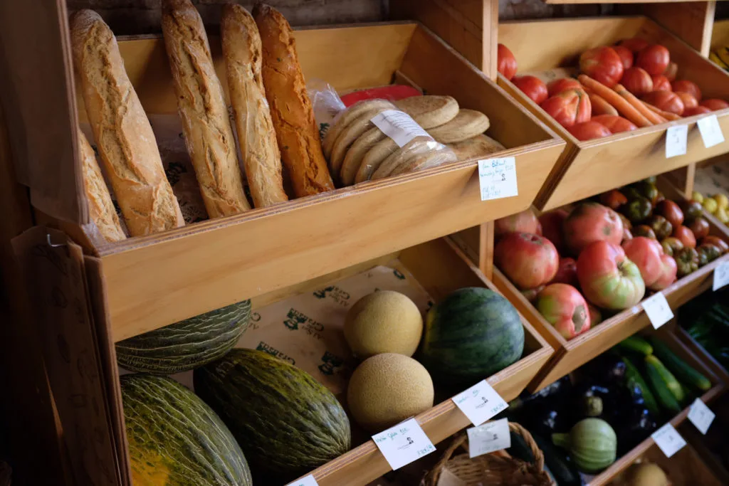 seasonal produce on display