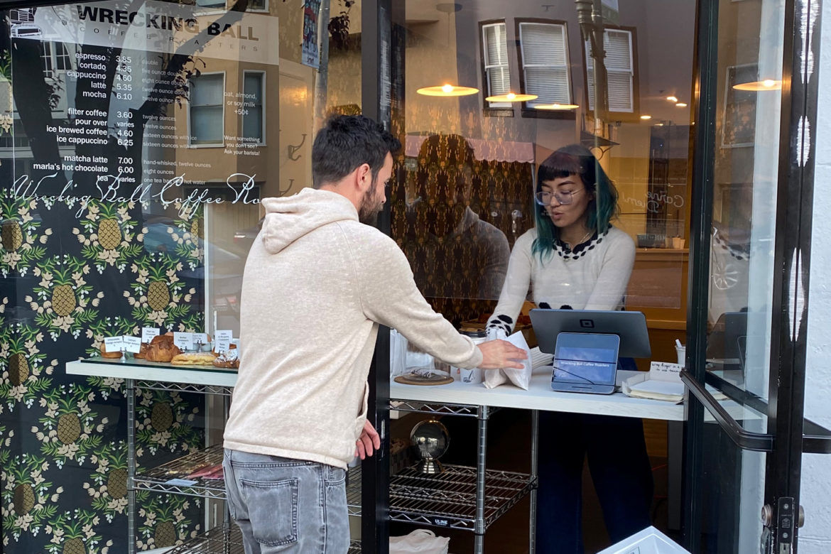 San Francisco's Wrecking Ball Coffee take-out window