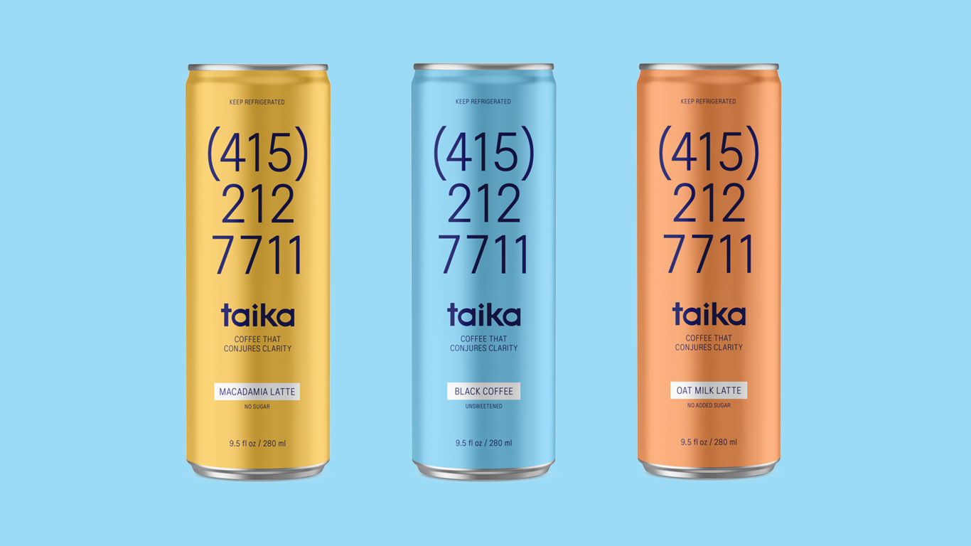 Taika cans with telephone number on it