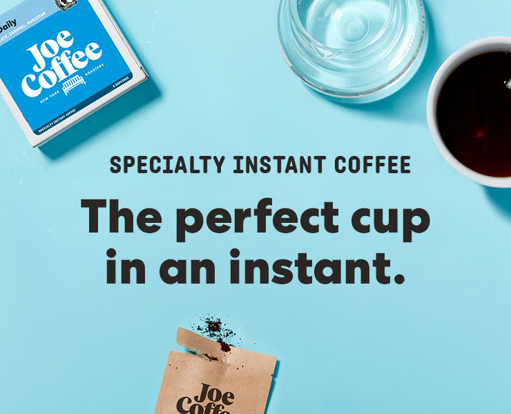 banner advertising joe coffee instant