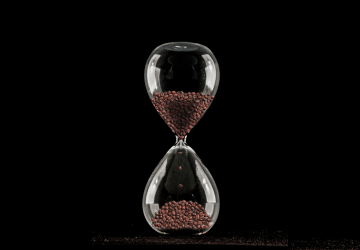 Hour Glass with coffee beans