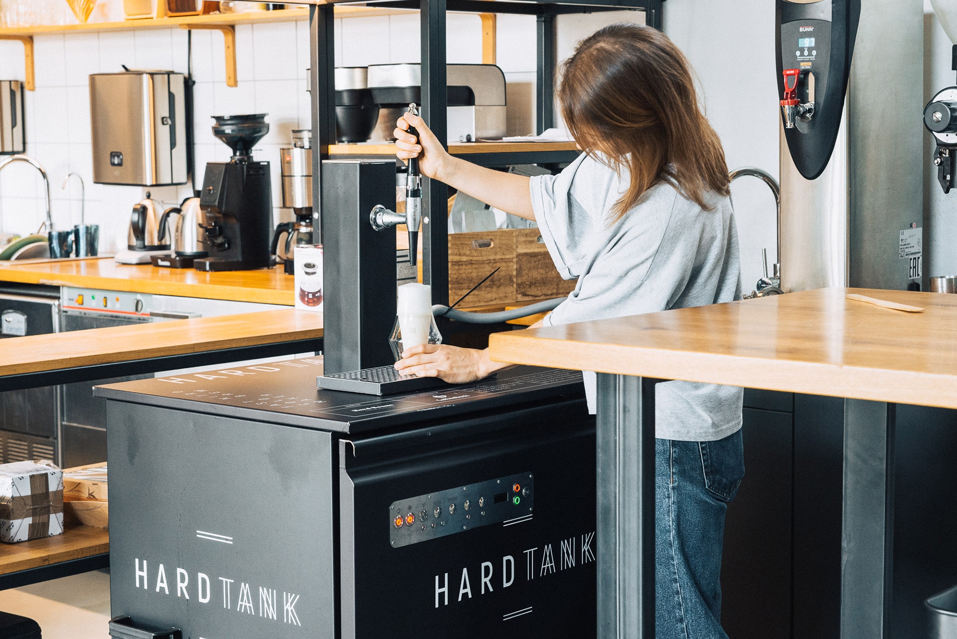 Natalia Biss With Hardtank Assistant At Hard Beans Coffee Roasters (1)
