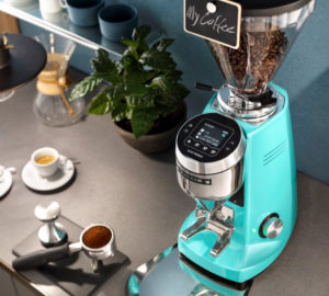 Photo of new Mazzer Super Jolly V in blue from above