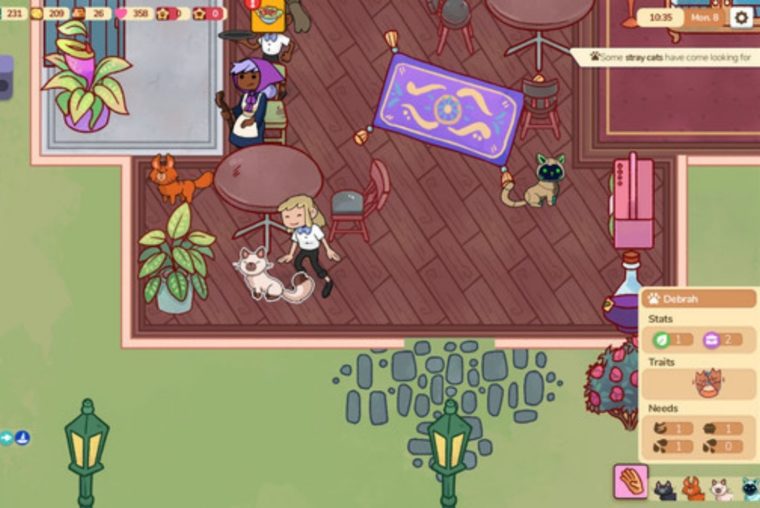 coffee games cat cafe manager interior brianna fox priest