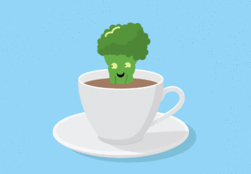 broccoli coffee animation