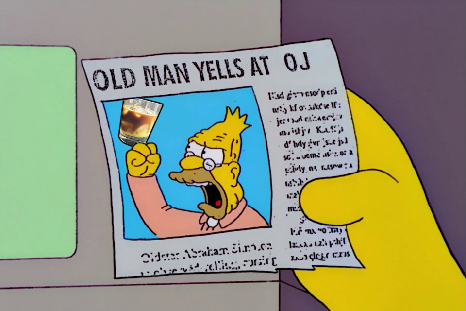 old man yells at oj