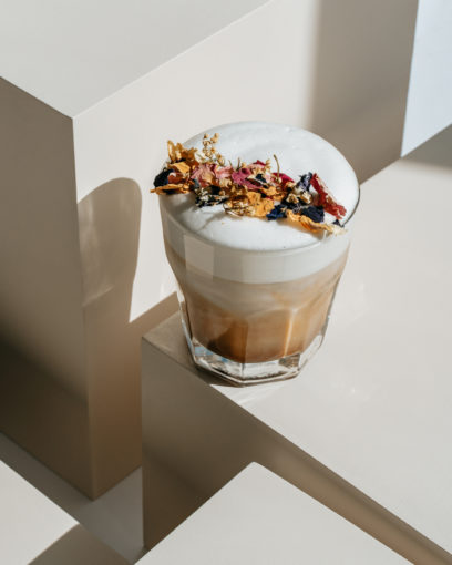 rose cardamom latte cold