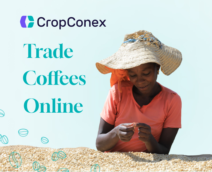 banner advertising cropconex trade coffees online