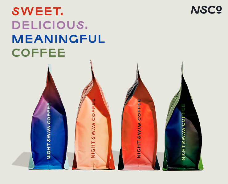 banner advertising night swim coffee sweet delicious meaningful coffee