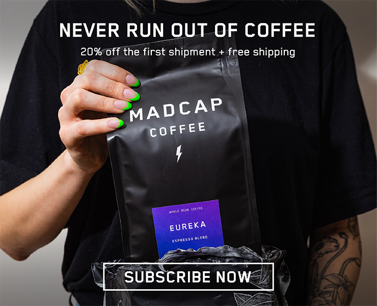 banner advertising madcap coffee subscription