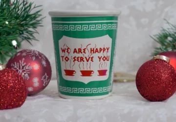 happy to serve xmas christmas greek coffee cup sprudge