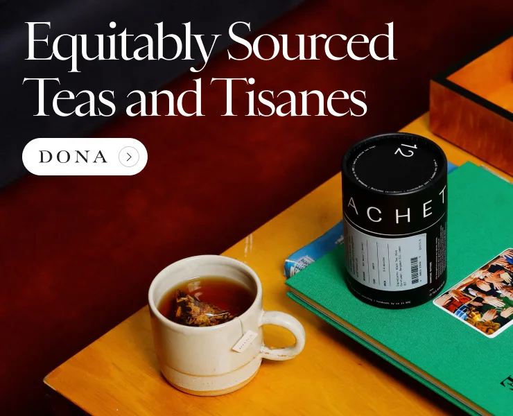 banner advertising dona ethically sourced teas and tisanes
