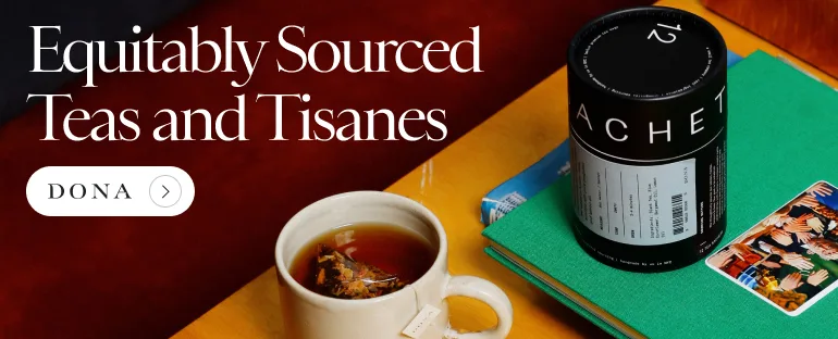 banner advertising dona equitably sourced teas and tisanes