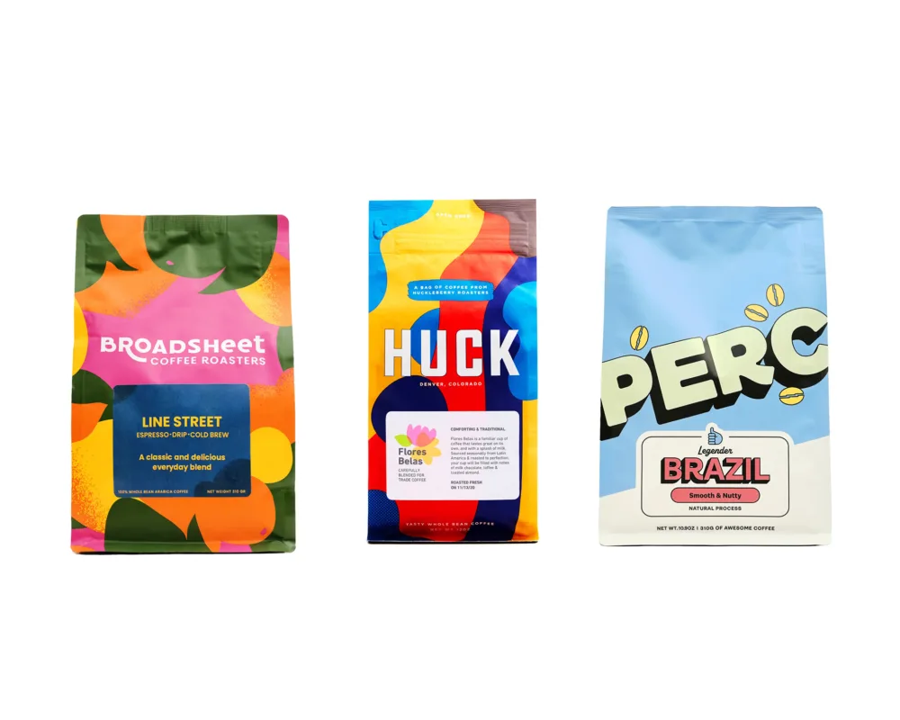 coffee and book design colorful or abstract packaging designs