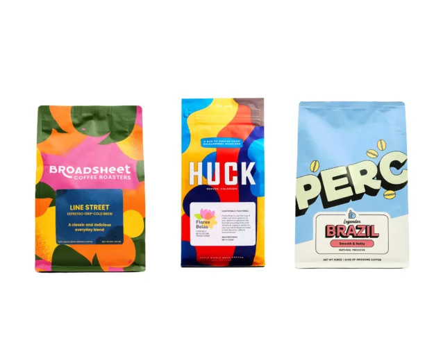 coffee and book design colorful or abstract packaging designs
