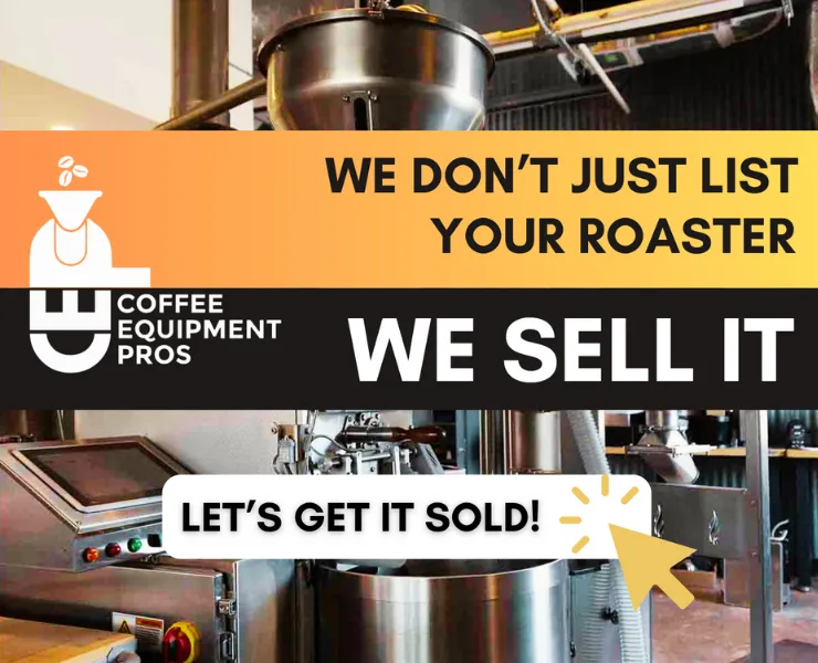 bannière publicitaire Coffee Equipment Pros Nous ne listons pas seulement votre torréfacteur, nous le vendons