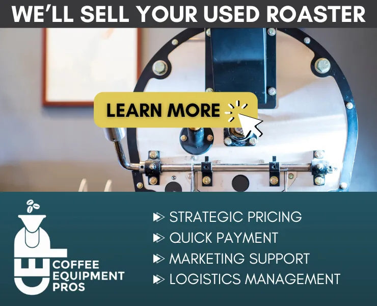 banner advertising Coffee Equipment Pros We will sell your used roaster