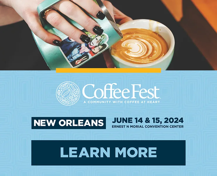 banner advertising CoffeeFest New Orleans June 14th - 15th 2024