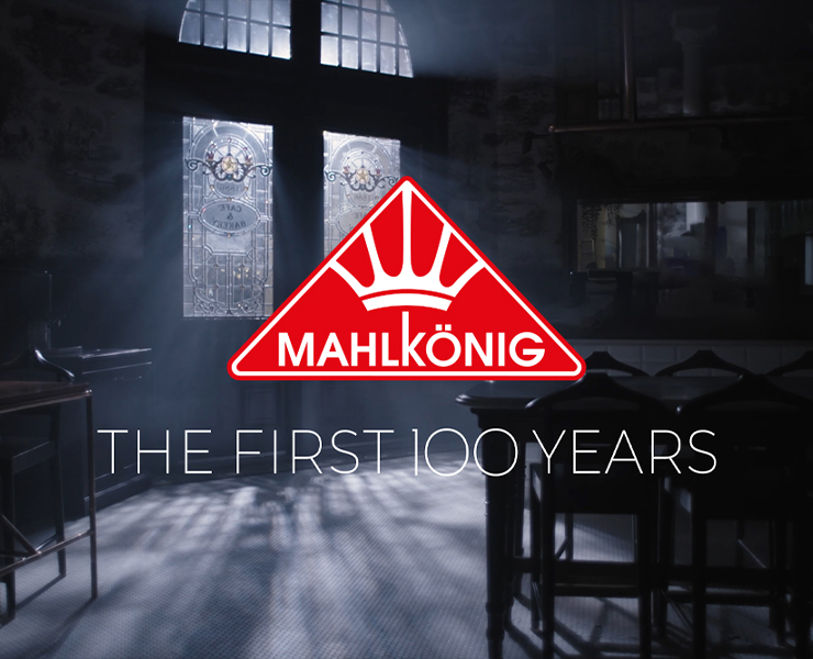 bannière publicitaire Mahlkonig 100 premières années