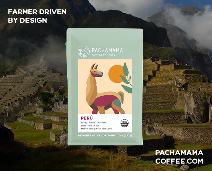 bannière publicitaire Pachamama - Farmer Driven by Design
