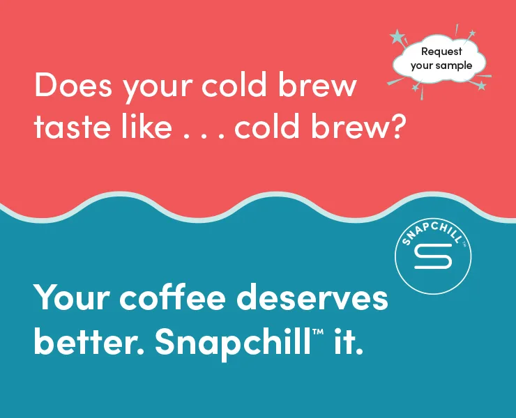 Snapchill рекламирует кофе RTD