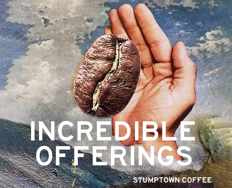 Werbebanner für Stumptown-Kaffee