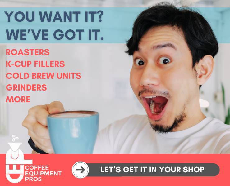 banner advertising Coffee Equipment Pros Let's get it in your shop