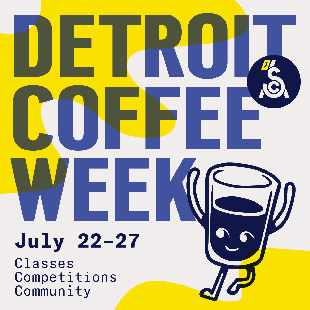 detroit coffee week July 22-27th Classes competitions, community
