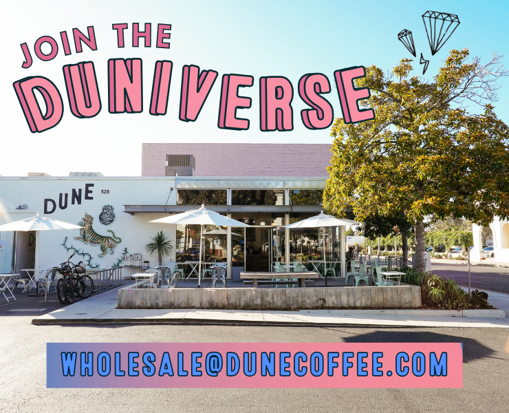 banner advertising Dune Coffee Roasters Wholesale Duniverse